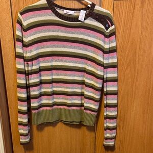 Lee Multicolor Striped Crew Neck Sweater